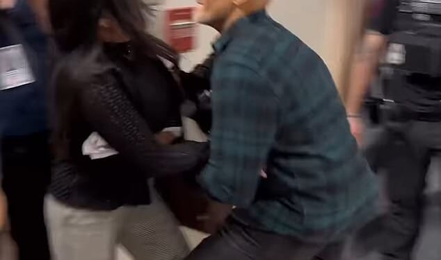 The ICE agent who was seen body slamming a woman onto the floor has been 'relieved' of his duties, according to an official