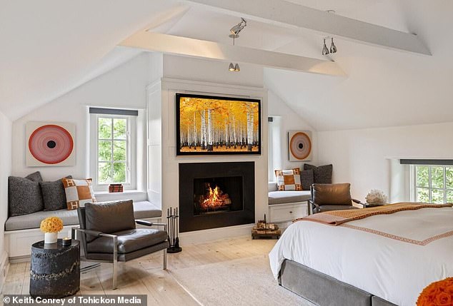 One bedroom features a fireplace