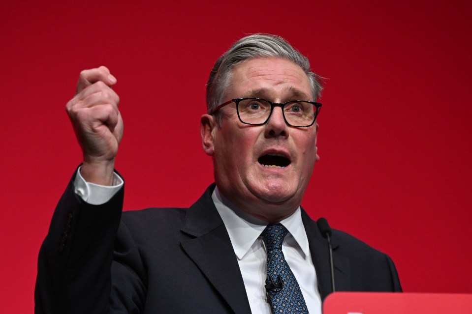 Keir Starmer delivering a speech at the Labour Conference.