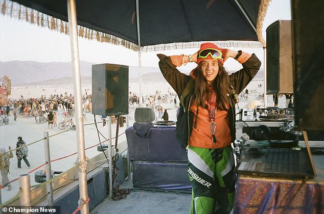 The court heard that Ms Caillet, 33, may have been 'fundamentally dishonest' in her claim, as social media and press coverage revealed she had 'travelled around the world¿ giving numerous performances at clubs, launch parties and events,' including the iconic Burning Man festival in the Nevada desert (above)