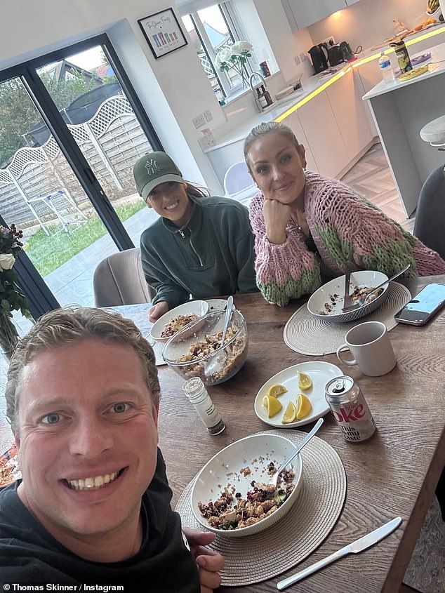 Thomas introduced his Strictly Come Dancing partner Amy to his wife and children on Tuesday as he shared a series of family snaps on Instagram
