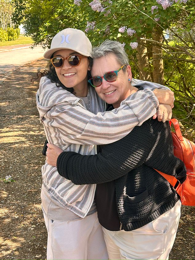 British-born Mandy Damari (right), whose daughter Emily (left) was held by Hamas for 471 days, said Sir Keir Starmer is 'rewarding' the terror group for October 7