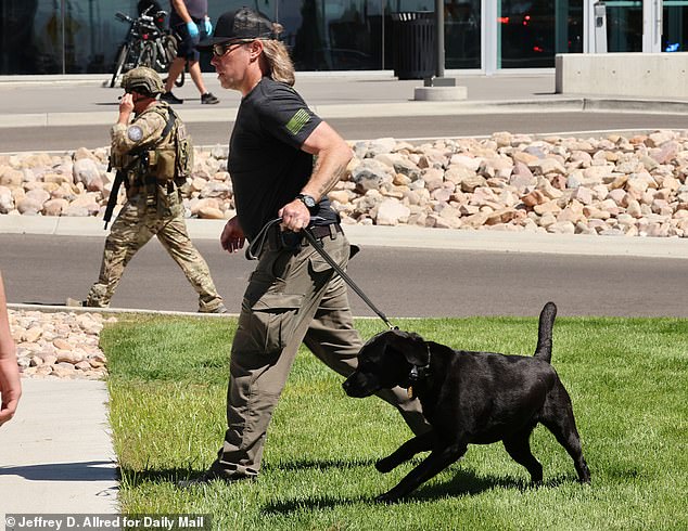 Law enforcement work the active shooting scene at UVU in Orem on Wednesday afternoon