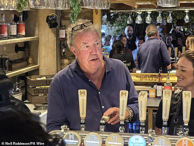 Jeremy Clarkson at his pub The Farmer's Dog in Oxfordshire