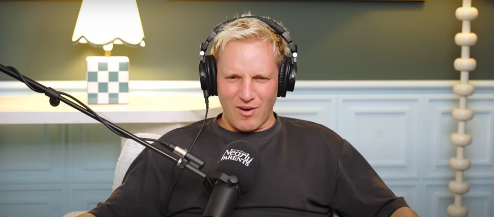Screenshot of Jamie Laing on a podcast.