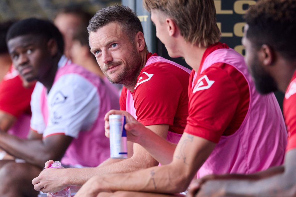 Jamie Vardy of US Cremonese looks on prior to the Serie A match between Hellas Verona FC and US Cremonese.
