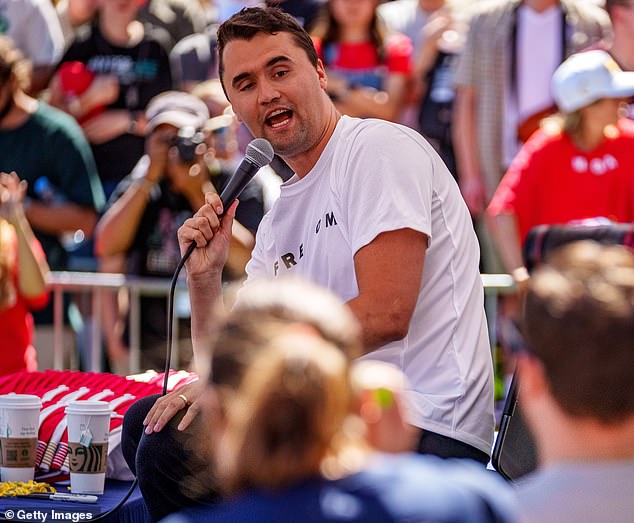 On Wednesday, it was announced that Jimmy Kimmel Live! will be removed from the network 'for the foreseeable future,' after he posted a controversial statement about Kirk's murder suspect Tyler Robinson, 22; Kirk pictured September 10