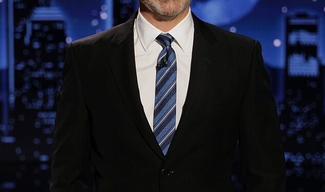 Jimmy Kimmel, 57, took a swipe at Trump over the president's United Nations escalator 'sabotage' which occurred earlier this week; seen in June