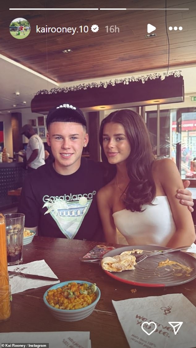 Kai Rooney enjoyed a date at Nando's over the weekend with his model girlfriend Rosa Jackson