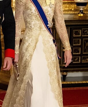 The Princess of Wales at the State Banquet for President Trump