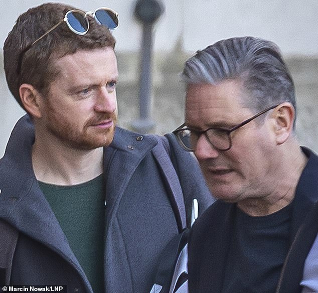 Sir Keir Starmer was tonight accused of breaking Commons rules over his relationship with controversial chief of staff Morgan McSweeney (pictured together)
