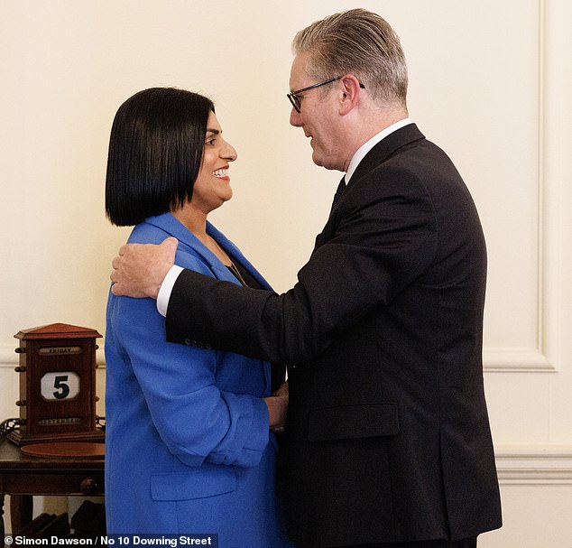 Among his changes, Sir Keir Starmer has switched Yvette Cooper from Home Secretary to Foreign Secretary and replaced her in the Home Office with Shabana Mahmood (pictured)