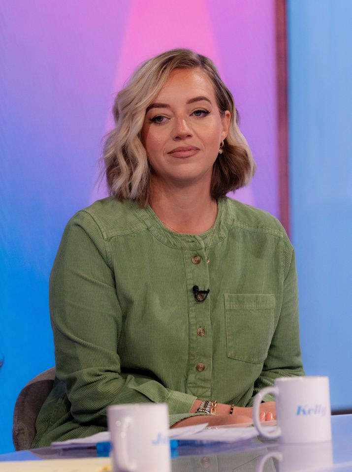 Kelsey Parker sitting on the Loose Women TV show.