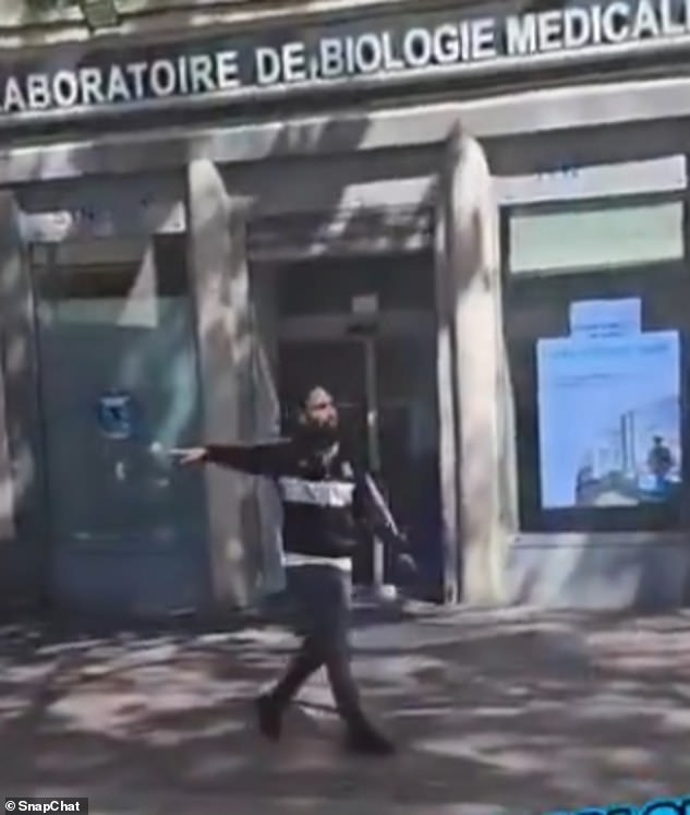 French outlet BFMTV reported that the man was seen with an iron bar and two knives