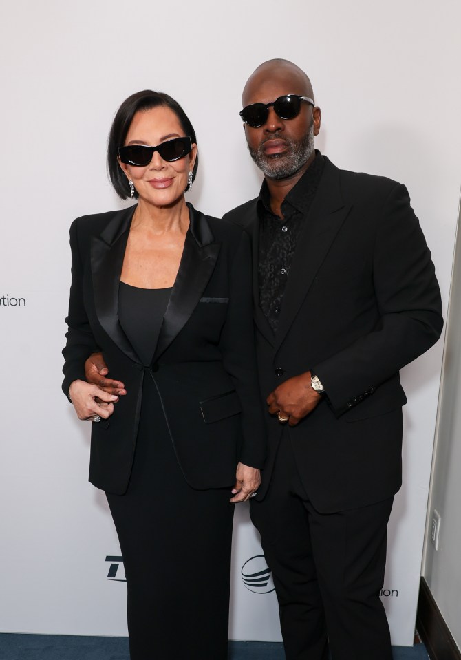 Kris Jenner and Corey Gamble at an event.