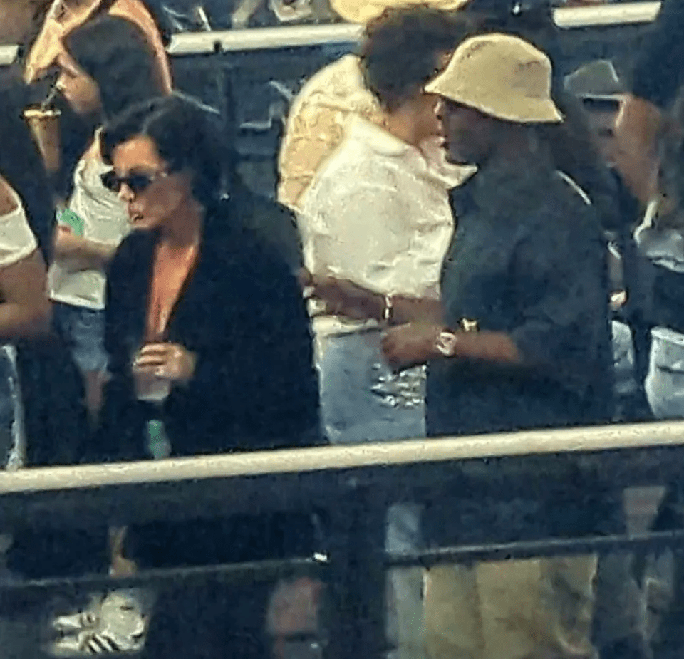 Woman and man at an event.