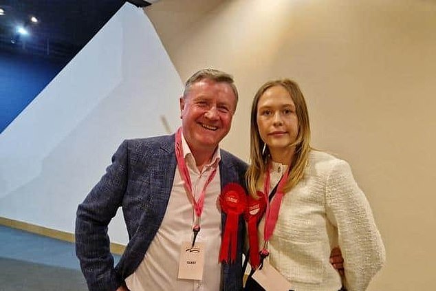 Peterborough City Council leader Dennis Jones pictured with former Labour councillor Daisy Blackmore-Creedon