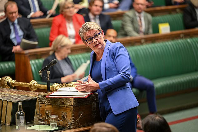 Home Secretary Yvette Cooper (pictured) told Parliament on Monday that she now expects the deportations of migrants to begin ¿later this month¿ - but she would not tell MPs how many people would be in the first tranche