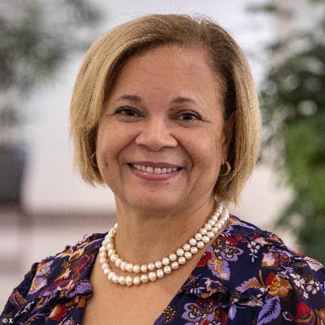Democrat Mayor of Charlotte Vi Lyles (pictured) suggested that some publishers chose not to share the footage 'out of respect for Iryna's family' - but the police force she is in charge of made the video public first of all. The Daily Mail has contacted Lyles's office for clarity