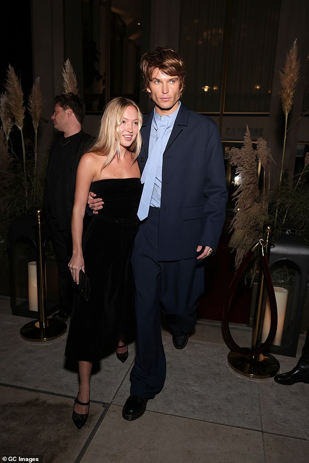 Lila was all smiles as she joined her friend Australian model Jordan Barrett