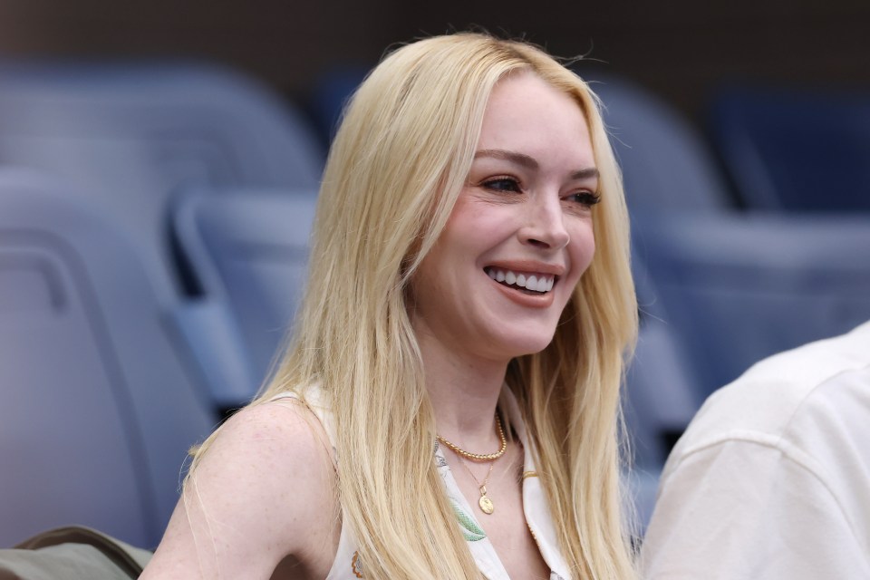 Lindsay Lohan at the US Open.