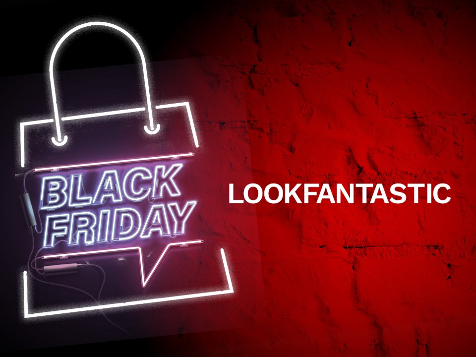Neon sign Black Friday sale at Lookfantastic.