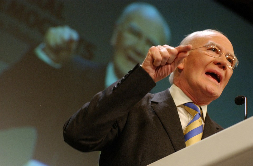 Sir Menzies Campbell speaking at the Liberal Democrats Spring Conference.