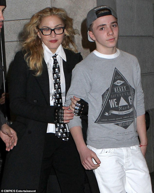 The singer became embroiled in a custody battle with ex-husband Guy Ritchie in 2016 over Rocco after he chose to relocate to London to live with his father (pictured in 2013)