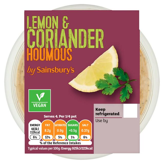 Hummus in a clear container.