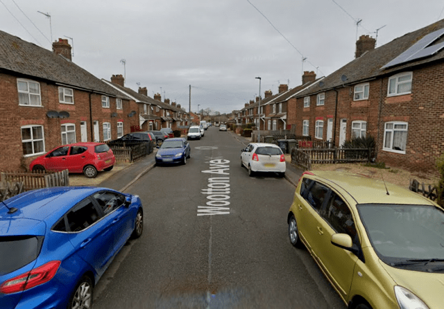 Wooton Ave residential street with parked cars.