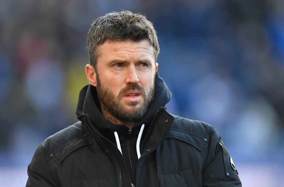 Middlesbrough manager Michael Carrick looking onto the pitch during a match.