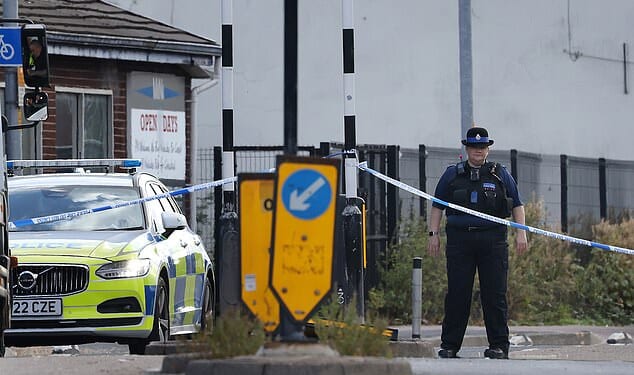 Greater Manchester Police have cordoned off the area with tape following the fatal car crash