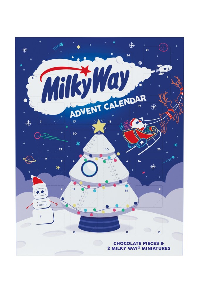 Illustration of a Milky Way Advent calendar.