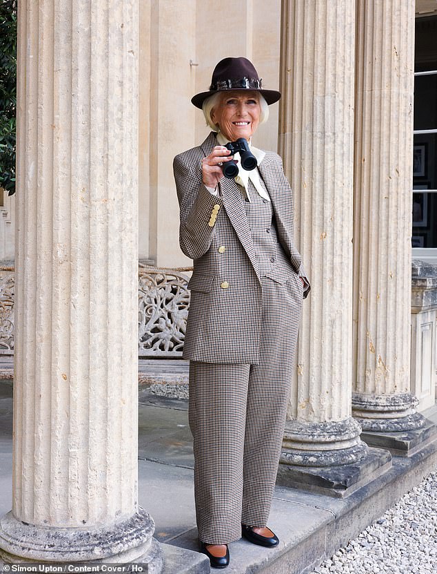 Mary Berry swapped her apron for a stylish tweed suit as the Queen of Cakes joins Jodie Kidd and Clare Balding for Holland Cooper Icon Series campaign