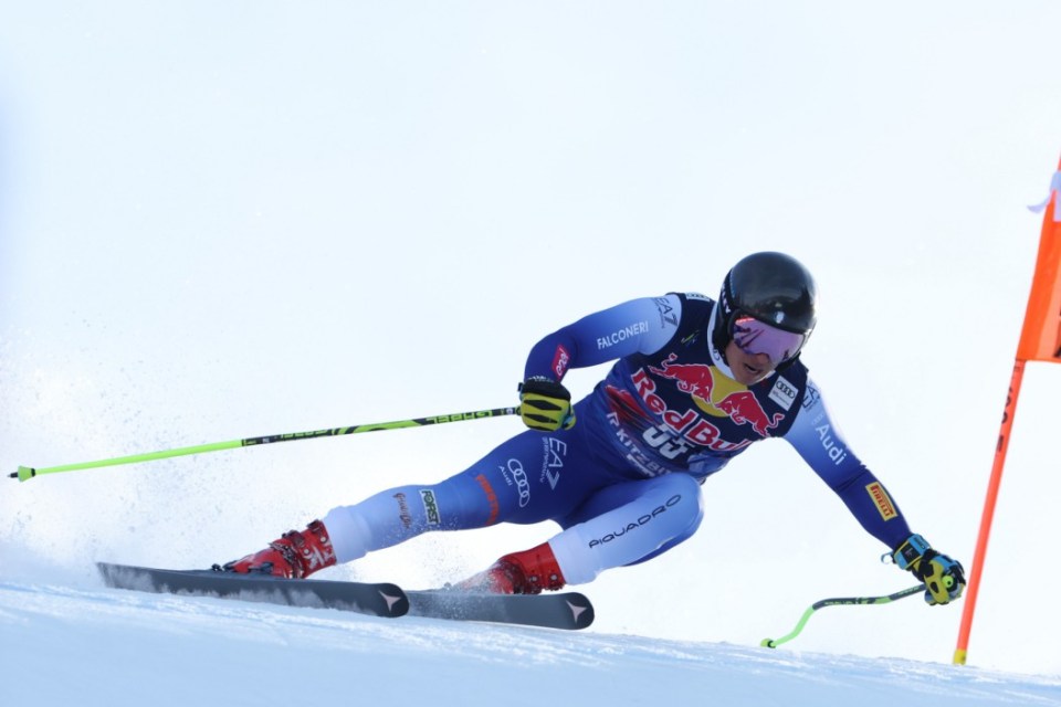 KITZBUEHEL, AUSTRIA - JANUARY 25: Matteo Franzoso of Italy during the Audi FIS Alpine Ski World Cup - Mens Downhill on January 25, 2025 in Kitzbuehel, Austria. (Photo by Severin Aichbauer/SEPA.Media /Getty Images)