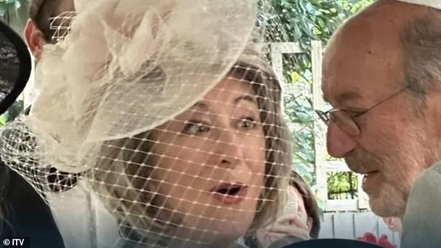 While the wedding was an elegant affair, things were interrupted somewhat when the nationwide government emergency alert went off at 3pm across most phones - leaving the bride open-mouthed in a sneak peek of the ceremony which was shown on This Morning