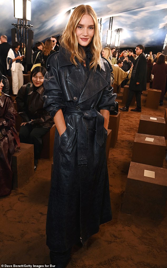 Joining Maya at the runway show for the British luxury fashion house was model Rosie Huntington-Whiteley