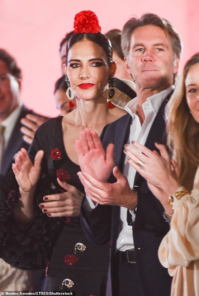 Adriana Abascal and Prince Emanuele Filiberto at a fashion show in Seville, Spain, in January 2025
