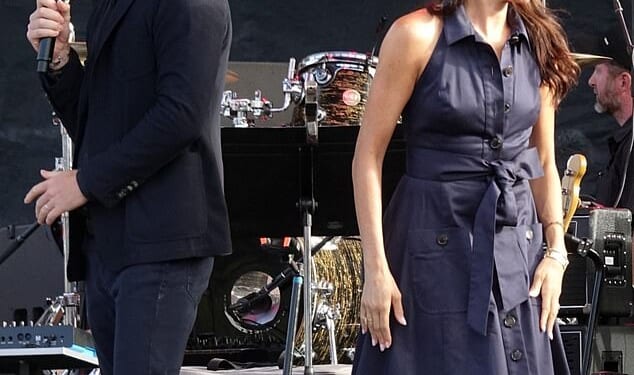 The Duchess of Sussex donned more than £237,000 worth of jewellery as she attended a charity event with her husband this weekend - and among them was a hefty rock never seemingly donned by her before