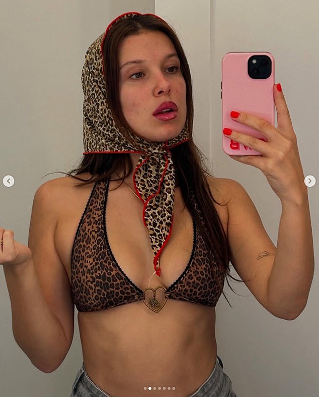 Millie Bobby Brown has shared a first look at the baby she adopted with her husband Jake Bongiovi. In an Instagram post shared on Monday - which is Labor Day in the US - the actress uploaded a collection of photos