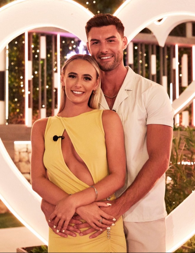 Editorial use only Mandatory Credit: Photo by Matt Frost/ITV/Shutterstock (12358806ec) Millie Court and Liam Reardon celebrate being crowned the winning couple 'Love Island' TV show, Series 7, Episode 49, Live Final, Majorca, Spain - 23 Aug 2021