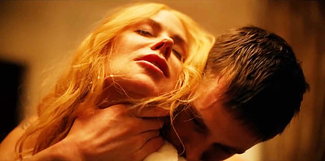 The actress also starred as a business executive who started a risky affair with her much-younger intern, played by Harris Dickinson, in erotic thriller Babygirl last year; Seen in a still