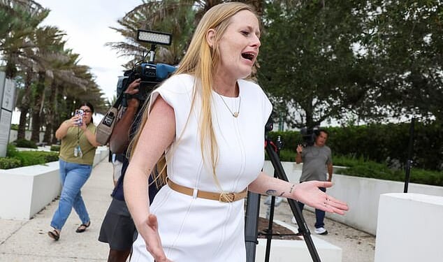 Sarah Ellen Routh appeared distressed as she ran from the courthouse in Florida after the verdict against her father was handed down