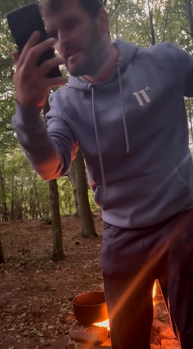 One furious local was captured on video confronting the tribe in the Scottish woodland