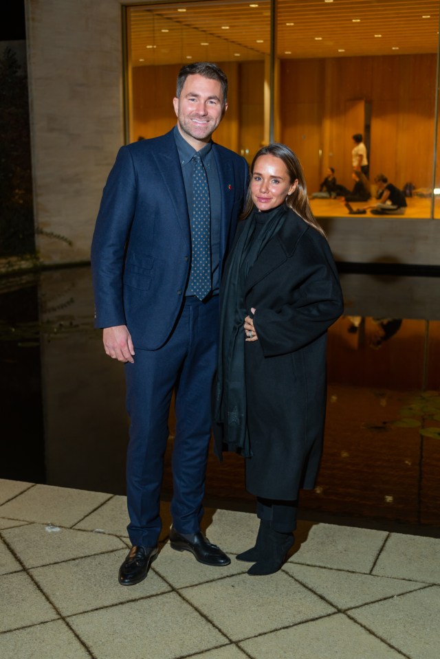 Eddie Hearn and Chloe Hearn standing together.