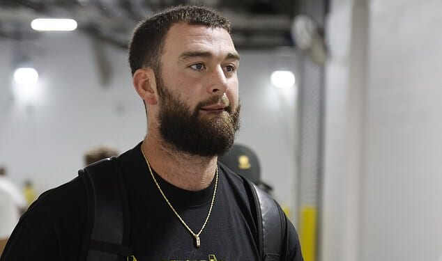 Skylar Thompson is seen arriving to the Steelers' game on Sunday in Dublin, Ireland