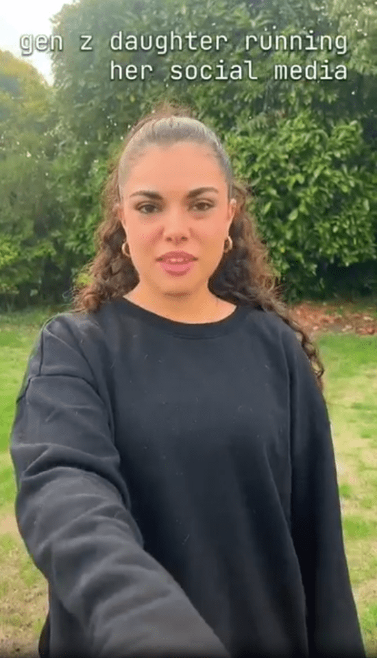 Woman talking to camera about her Gen Z daughter's social media use.