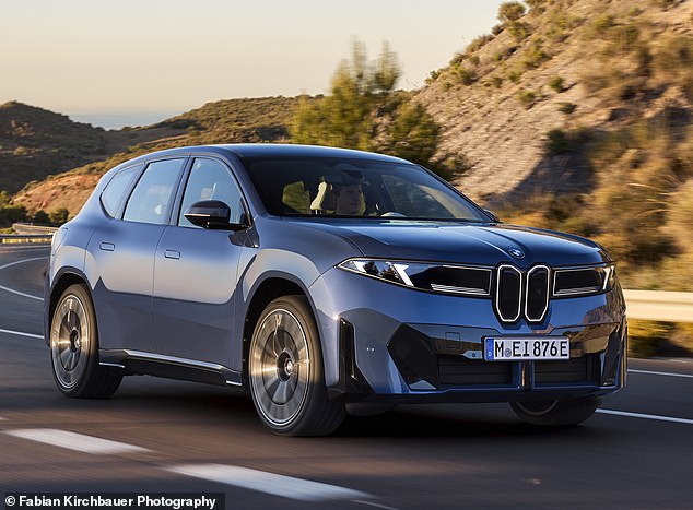 The new BMW iX3 will come with a ginormous range of 500 miles when it arrives in Spring - and future variants could have ranges of up to 600 miles