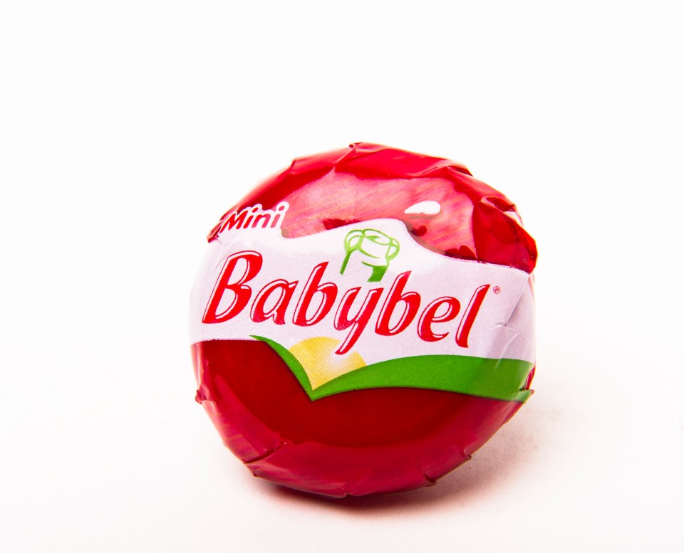 Mini Babybel cheese wheel.