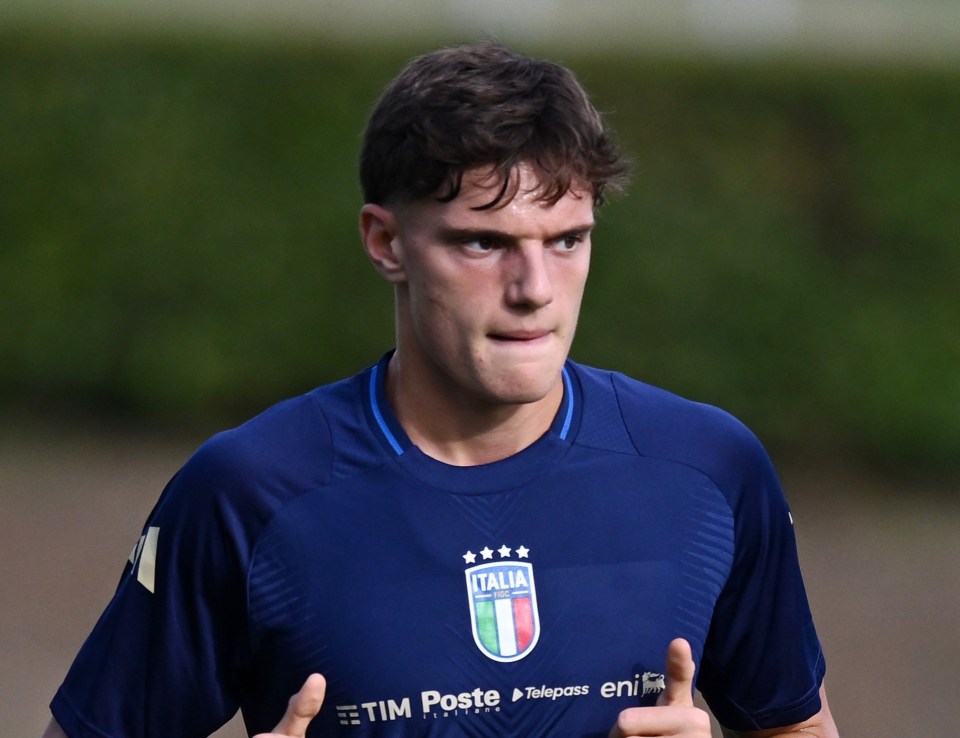 Giovanni Leoni of Italy during a training session.